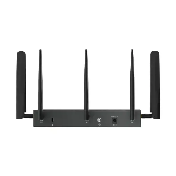 TP-Link Omada 4G+ Cat6 AX3000 Gigabit VPN Router, Wi-Fi 6 (802.11ax), Dual-band (2.4 GHz / 5 GHz), Ethernet LAN, 4G, Black, Desktop/pole router