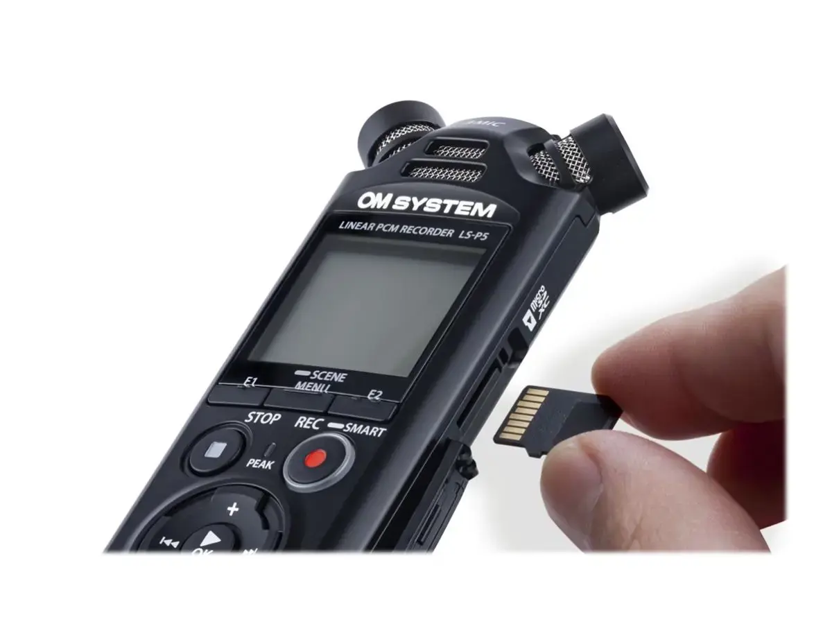 "Olympus" linijinis PCM diktofonas LS-P5 Įkraunamas, mikrofono jungtis, stereo, FLAC / PCM (WAV) / MP3, juodas, MP3 atkūrimas, 59 val. 35 min.