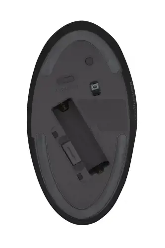 "Kensington Pro Fit® Ergo" belaidė pelė juodos spalvos, dešinioji ranka, RF belaidis ryšys + "Bluetooth", 1600 DPI, juoda