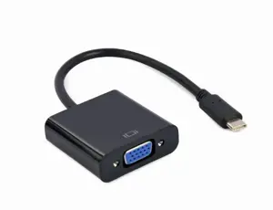 GEMBIRD USB Type-C į VGA adapterio kabelis 15 cm juodas