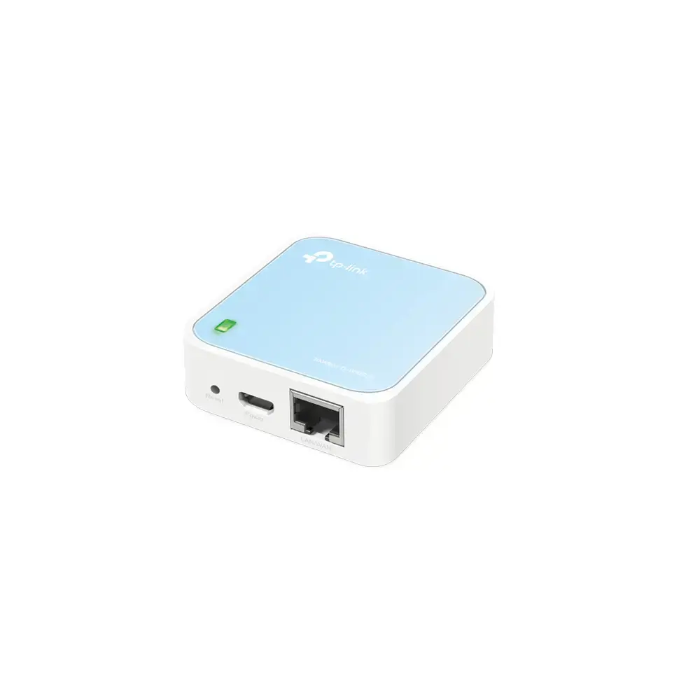 TP-Link TL-WR802N, Wi-Fi 4 (802.11n), Single-band (2.4 GHz), Ethernet LAN, Blue, White, Portable router