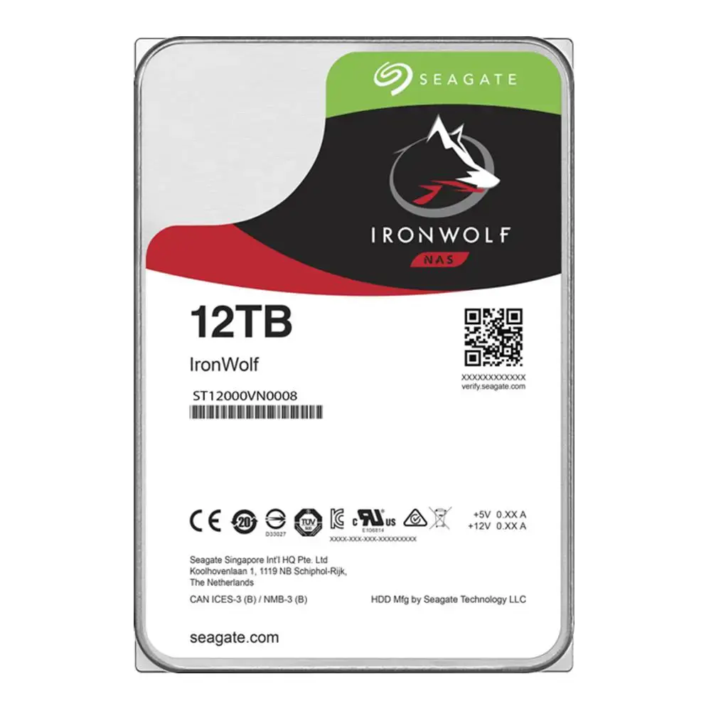 "Seagate NAS" kietasis diskas "IronWolf", 3,5", 12000 GB, 7200 aps/min