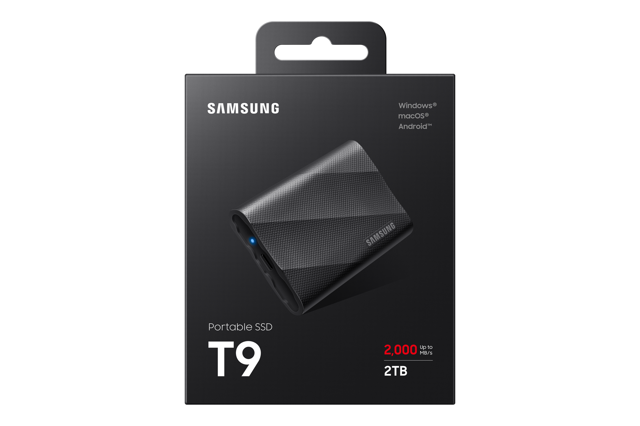 "Samsung" MU-PG2T0B, 2 TB, C tipo USB, 3.2 Gen 2 (3.1 Gen 2), 2000 MB/s, juoda