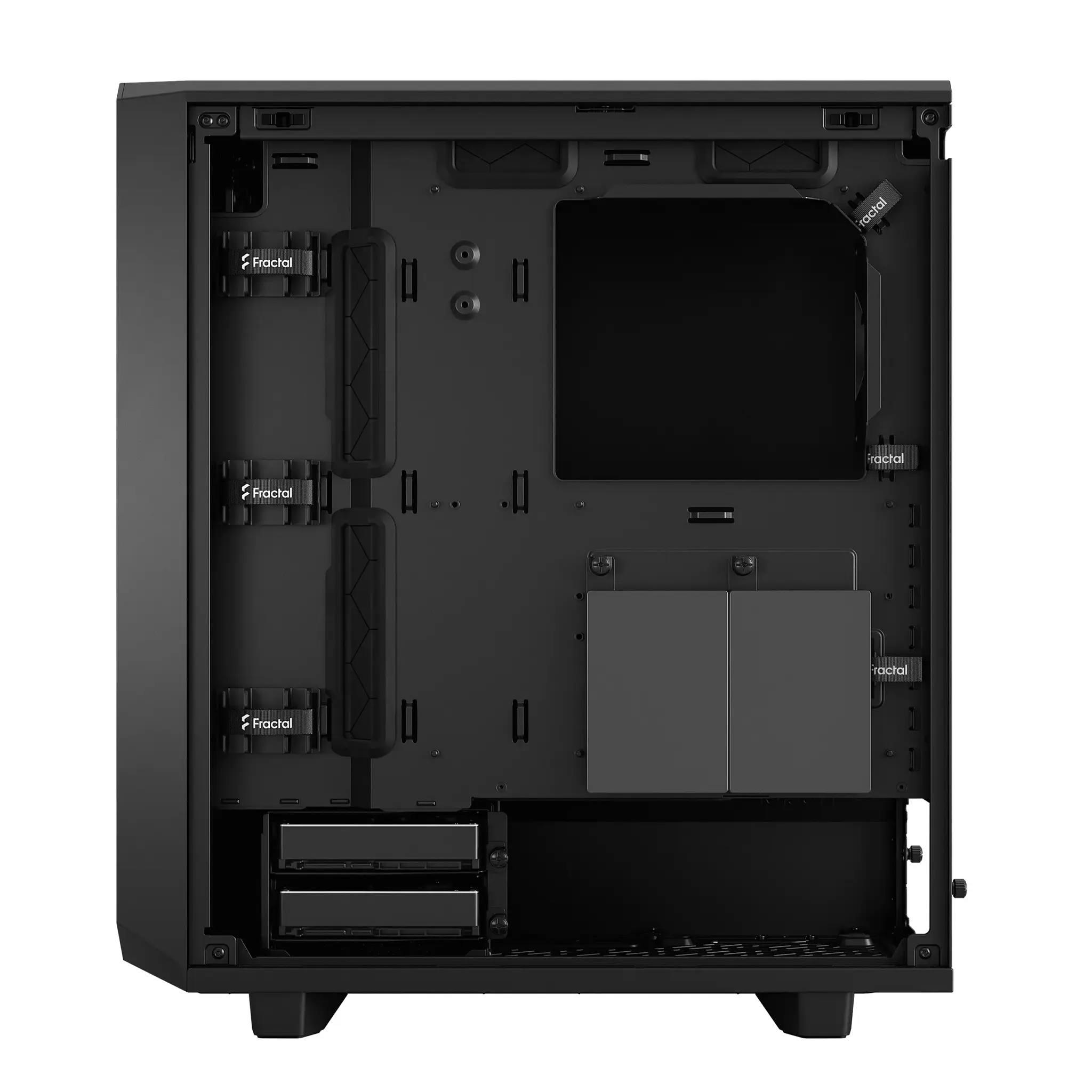 "Fractal Design Meshify 2 Compact", asmeninis kompiuteris, juodas, ATX, "micro ATX", Mini-ITX, plieninis, žaidimų, 16,9 cm