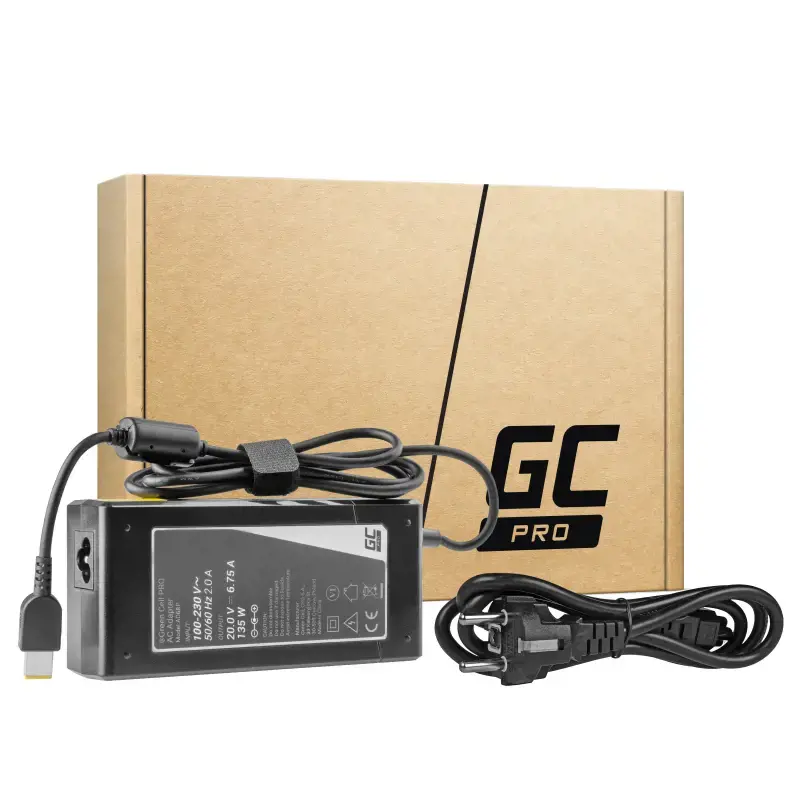 GREENCELL AD68P įkroviklis / kintamosios srovės adapteris Green Cell PRO 20V 6.75A 135W, skirtas Lenovo Y70 Y50-70 Y70 Y70 Y70