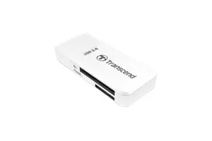 TRANSCEND USB3.0 SD/microSD kortelių skaitytuvas baltos spalvos