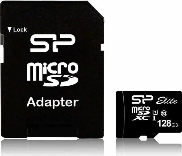 SILICONPOW SP128GBSTXBU1V10SP Silicon Power atminties kortelė Micro SDXC 128GB Class 10 Elite UHS-1 + adapteris