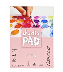 Akvarelės bloknotas "Studio" A4/20l 200g, kieta nugarėle