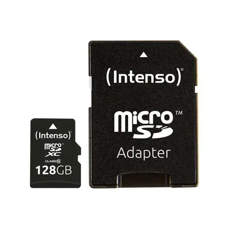 Intenso MicroSDXC - Atminties kortelė 128 GB 10/25 MB/s klasės su adapteriu