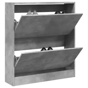Spintelė batams, betono pilka, 80x21x87,5cm, apdirbta mediena