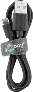 "Goobay" 59122 USB 2.0 kabelis (USB-C™ į USB A), juodas "Goobay
