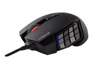 CORSAIR SCIMITAR RGB ELITE MOBA/MMO žaidimų pelė juodos spalvos su RGB LED apšvietimu 18000 DPI opt…