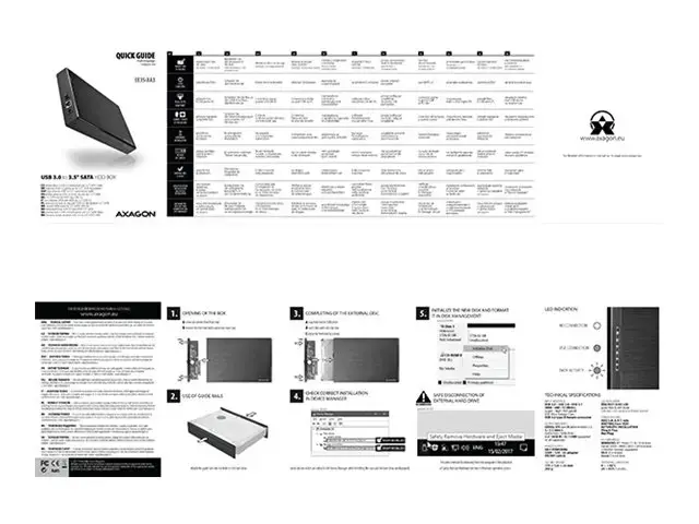 AXAGON EE35-XA3 USB3.0 - SATA 3,5" išorinė ALINE dėžutė
