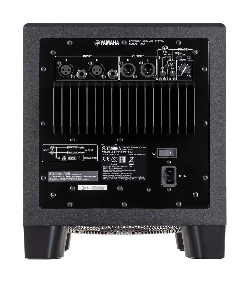 Yamaha HS8S subwoofer Black 150 W