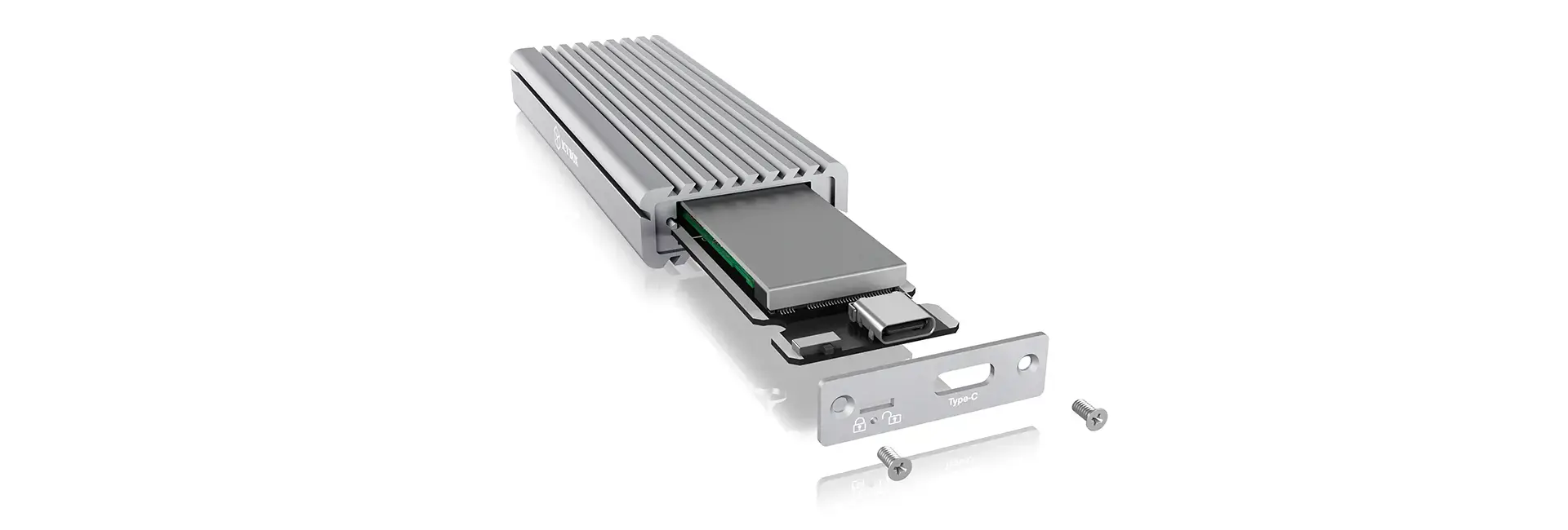 ICYBOX IB-1817Ma-C31 "IcyBox" išorinis korpusas M.2 NVMe SSD, USB 3.1 Type-C, sidabrinės spalvos
