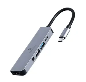 GEMBIRD A-CM-COMBO5-02 Kelių prievadų adapteris USB tipo C 5in1 šakotuvas + HDMI + PD + stereofonin…