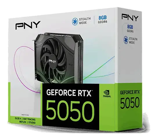 Vaizdo plokštė PNY GeForce RTX 5050 8 GB, GDDR6, VCG50508SFXPB1