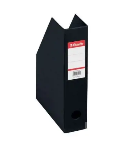 Stovas dokumentams Esselte, 7cm, juodas, PVC, sulankstomas
