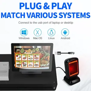 QOLTEC stalinis QR brūkšninių kodų skaitytuvas USB