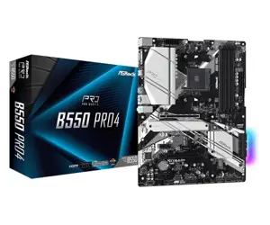 ASROCK B550 Pro4 ATX MB 3 kartos AMD AM4 lizdas DDR4 4733+ 1 x3.0 x16 x4.0 PCIe HDMI D-Sub 7.1 CH H…