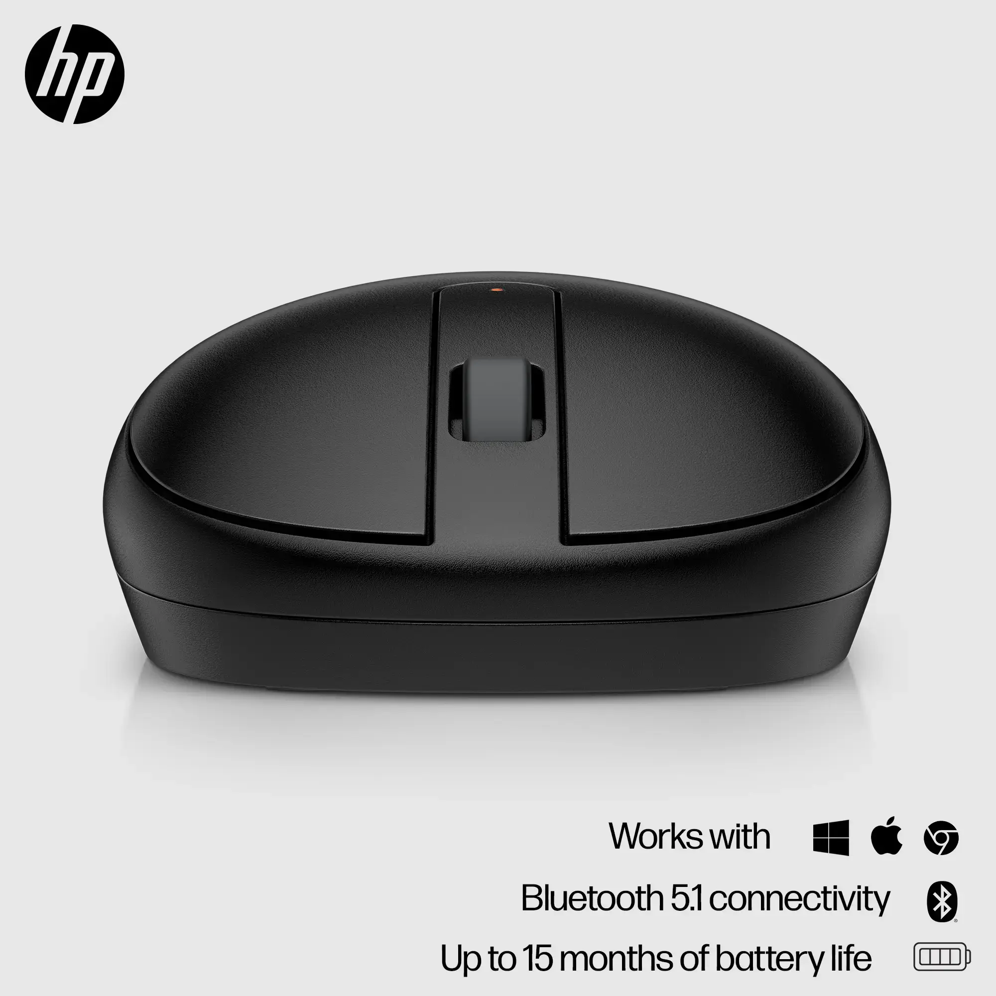 HP 245 Bluetooth Mouse, 107 mm, 60.5 mm, 29.3 mm, 54.2 g, 129 mm, 78 mm