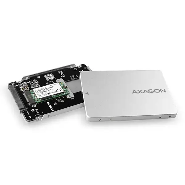 AXAGON RSS-M2SD SATA - M.2 SSD SATA, iki 80 mm SSD, ALU korpusas