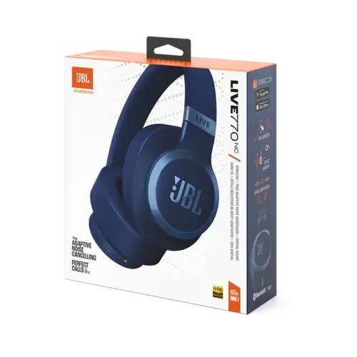 JBL belaidės ausinės "Live 770NC", mėlynos spalvos