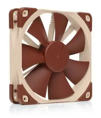 Noctua NOC-NF-F12-PWM kompiuterio aušinimo sistema Kompiuterio korpuso ventiliatorius 12 cm smėlio spalvos, rudas 1 vnt.
