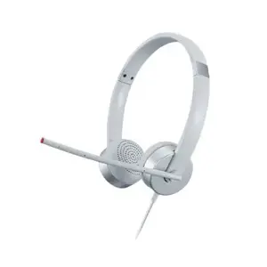 "Lenovo 100" stereofoninės analoginės ausinės, biuro / skambučių centras, ausinės, sidabrinės