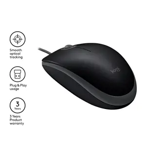 LOGITECH B110 Silent - BLACK - EMEA