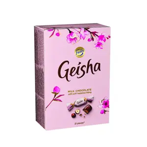 Šokoladiniai saldainiai GEISHA, su riešutų įdaru, 150g