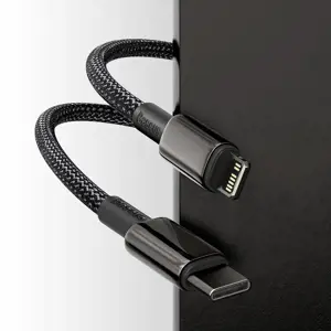 "Baseus" C tipo USB laidas - "Lightning" greitojo įkrovimo maitinimo 20 W 2 m juodas (juodas)