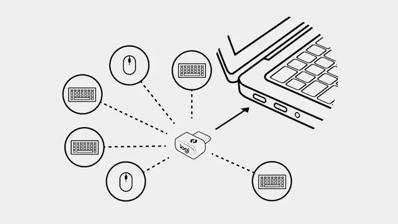 Logitech 956-000157 Logi Bolt USB Receiver, USB-C, Graphite