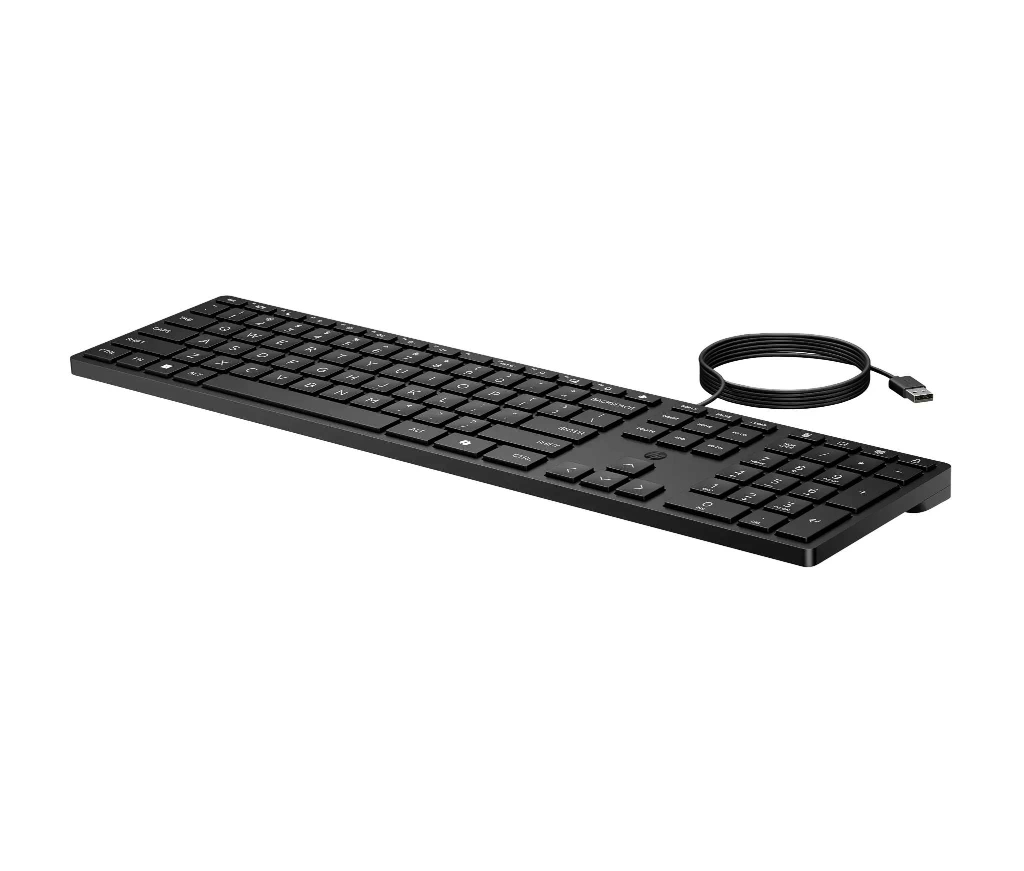 HP 320K USB Wired Keyboard - Black - US ENG