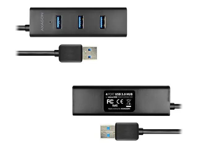 AXAGON HUE-S2B 4x USB3.0 įkrovimo koncentratorius, MicroUSB įkrovimo jungtis
