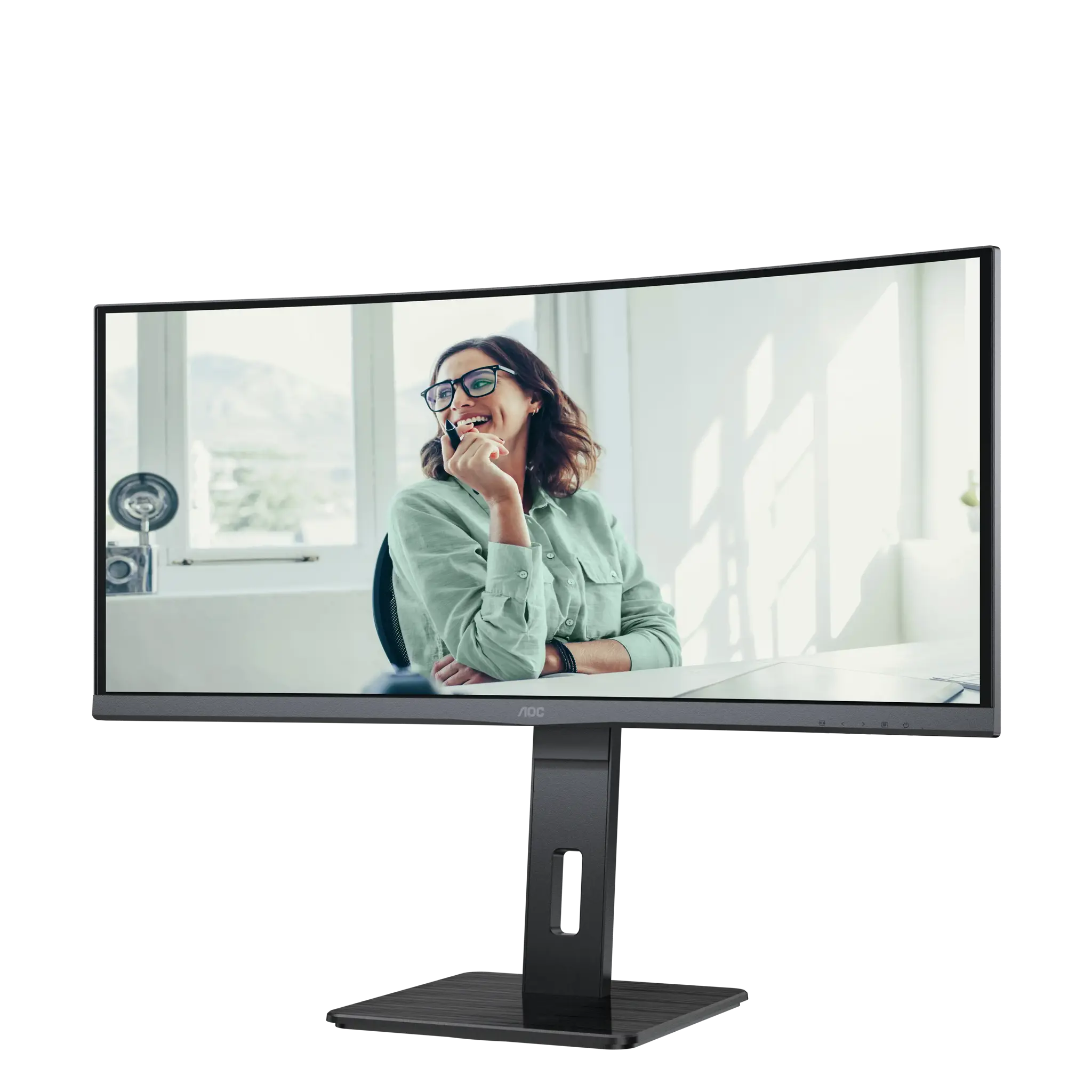 AOC CU34P3CV 34 colių VA 3440x1440 21:9 4 ms HDMI DP USB Juoda