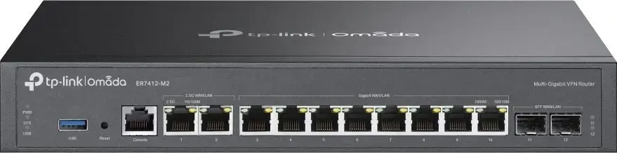 NET ROUTER 1000M 10PORT VPN/OMADA ER7412-M2 TP-LINK