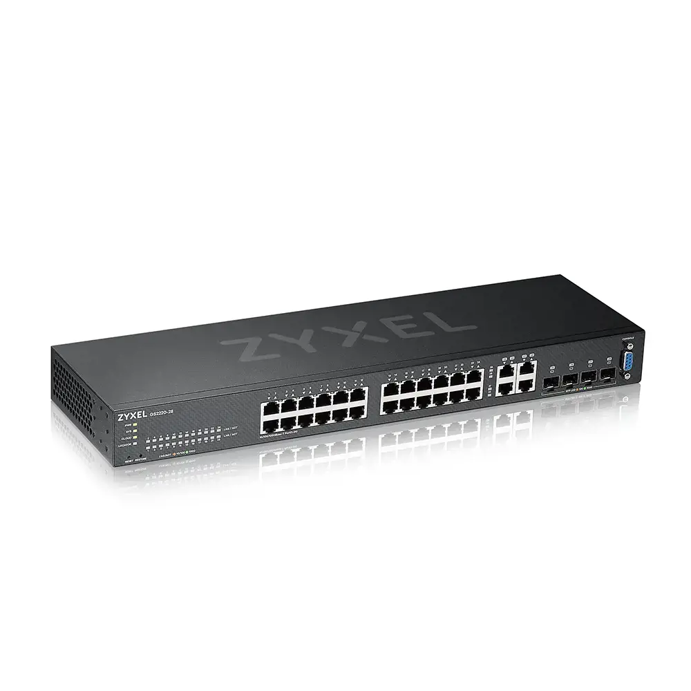 Zyxel GS2220-28-EU0101F, valdomas, L2, Gigabit Ethernet (10/100/1000), montuojamas į stovą