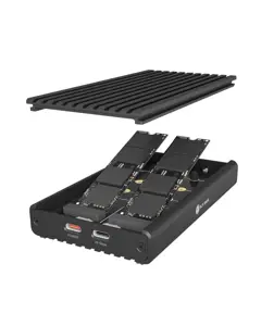 Raidsonic IB-2817M-C32 | Enclosure for 2x NVMe SSD with USB 3.2 Gen 2x2 Type-C connection