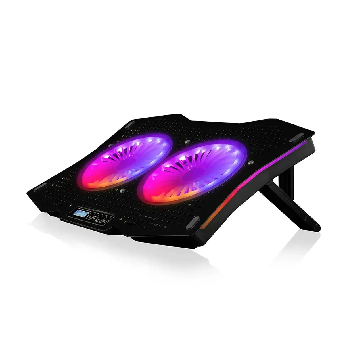 MODECOM CF18 RGB TYLUSIS VENTILIATORIUS JUODAS NEŠIOJAMOJO KOMPIUTERIO AUŠINIMO STOVAS