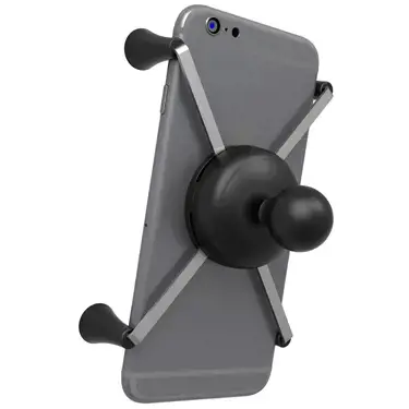 "RAM Mounts X-Grip" didelis telefono laikiklis su rutuliuku, Mobilusis telefonas / išmanusis telefonas, Pasyvus laikiklis, Automobilis, Juodas, Nerūdijantis plienas