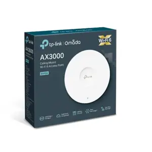 TP-Link AX3000 lubinis WiFi 6 prieigos taškas, 2976 Mbit/s, 574 Mbit/s, 2402 Mbit/s, 10,100,1000 Mbit/s, 2,4-5 GHz, IEEE 802.11a, IEEE 802.11ac, IEEE 802.11ax, IEEE 802.11b, IEEE 802.11g, IEEE 802.11n, IEEE 802.1x,...