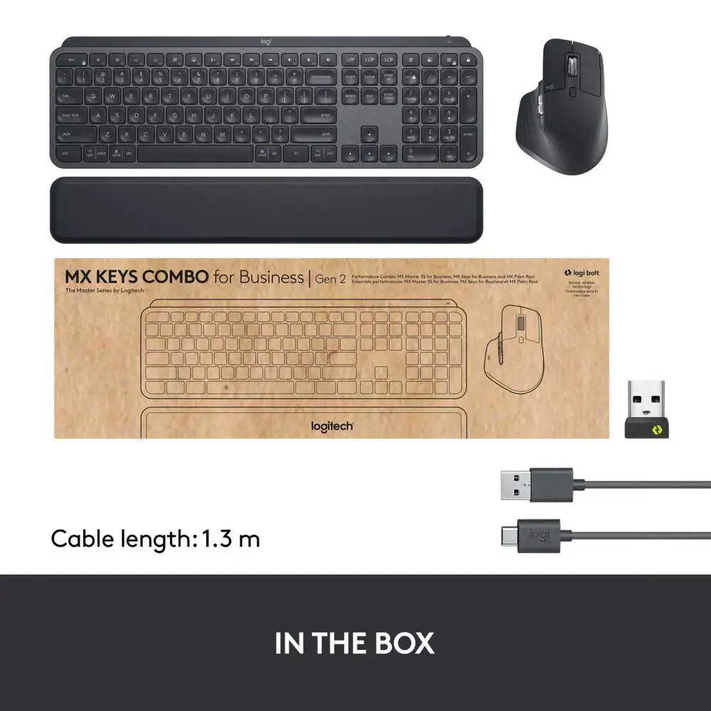 "LOGITECH MX Keys Combo for Business Gen 2" - GRAPHITE - (JAV) INTL - INTNL