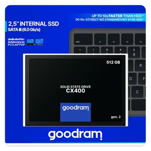 SSD diskas GOODRAM SSDPR-CX400-512-G2 512 GB, 2.5", Serial ATA III