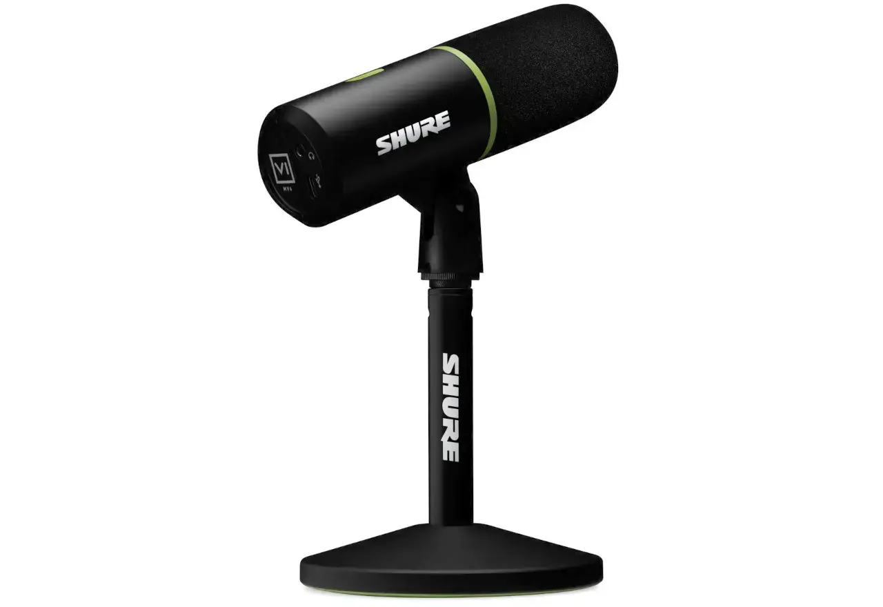 Shure MV6 - USB-C cardioid dynamic microphone for gamers and streamers