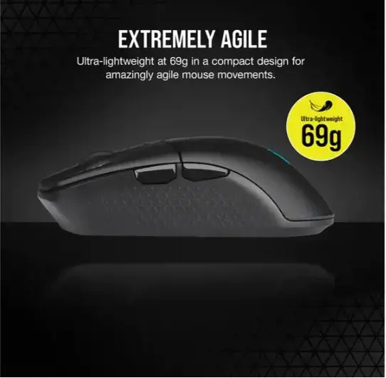CORSAIR KATAR Elite belaidė žaidimų pelė juoda 26000 DPI optinė