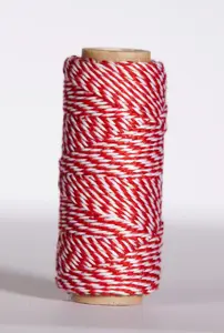 Notarinis siūlas, raudona/balta, 10 g