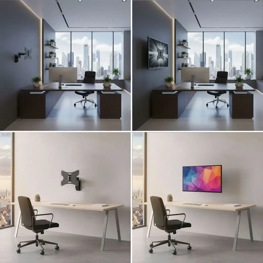 "Maclean MC-503B" televizoriaus sieninis laikiklis (pasukamas, sieninis, pakreipiamas; 23" - 42"; maks. 30 kg)