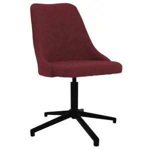 Pasukama biuro kėdė, raudonojo vyno spalvos, audinys (330899)
