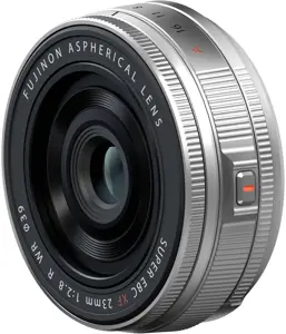 Fujifilm Fujinon XF 23mm f/2.8 R WR lens, silver